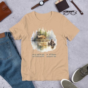 Cabin Life Sasquatch t-shirt | Yeti Cabin Camping Shirt | Hiker Gift | Squatch Lakehouse Shirt