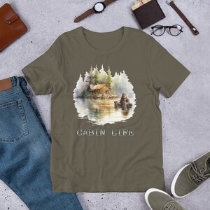 Cabin Life Sasquatch t-shirt | Yeti Cabin Camping Shirt | Hiker Gift | Squatch Lakehouse Shirt