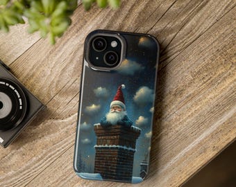 Father Christmas Phone Case Magsafe | Cute Santa Winter Vibes Aesthetic Phone Case - Christmas Holiday Phone Case iPhone 16 15 14 - Chimney