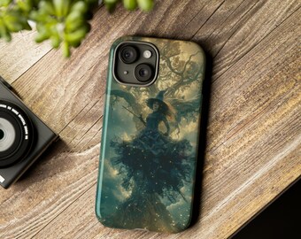 Vintage Goth Witch Phone Case For iPhone 15 14 13 Pro Max 12 XR 7 SE S23 Witchy Gothic Case Galaxy S24 Pixel Fairycore Raven Tarot Case