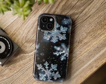 Ice Snowflake Phone Case Magsafe | Winter Snow Aesthetic Phone Case Frosty Winter iPhone 16 15 14 13