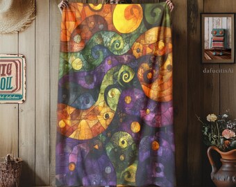 Halloween Nightmare Velveteen Plush Blanket | Halloween Gift Blanket | Before Christmas | Witchy Spooky Season Blanket | Couple's Blanket