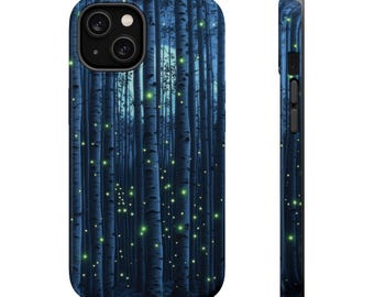 Moonlight Birch Forest iPhone Case Magsafe | Birch Moon iPhone 16 15 14 13 Enchanted Forest Fairy Core Phone Case Gift Phone Case