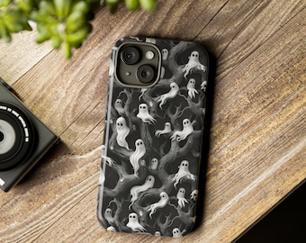 Spooky Cute Ghost Buddies Phone Case For iPhone 15 14 13 Pro Max 12 XR - Friendly Ghost Lovers Phone Case Galaxy S24 Pixel - Spooky Case