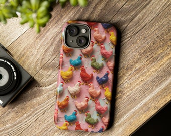 Boho Chicken Mom Phone Case For iPhone 15 14 13 Pro Max 12 Mini XR 7 8 SE S23 Boho Chicken Galaxy S24 Pixel Cottagecore Chicken Mom