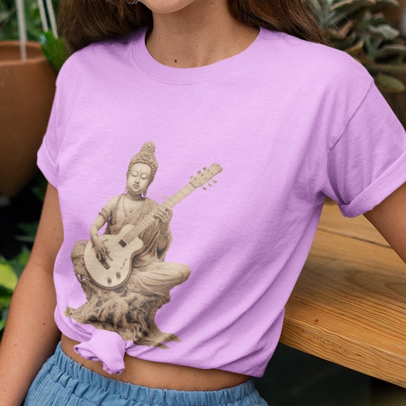 Guitarist Zen Buddha T-shirt, Guitar Lovers Gift for Guitarist