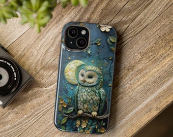 Cute Owl Decoden Phone Case Magsafe | Frosting Owl and Moon Phone Case | Halloween Kawaii Phone Case iPhone 16 15 14 13