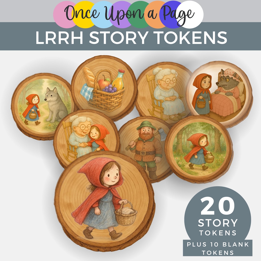 Hood Token Little Red Riding Hood Tokens, Fairytale Sequencing Cards, Story ...