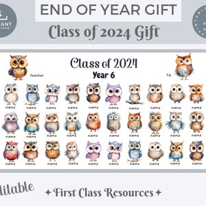 End of Year Gift, Gift for Students, Editable Print, Class Present, Student Gift, Teacher Appreciation Gift, Class of 2024 Gift for Teacher