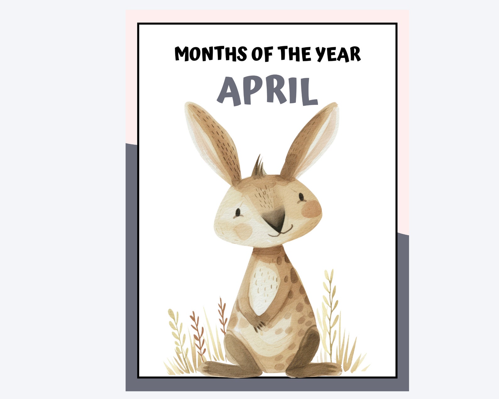 Months of the Year Cards, Months of the Year Printable Posters ...