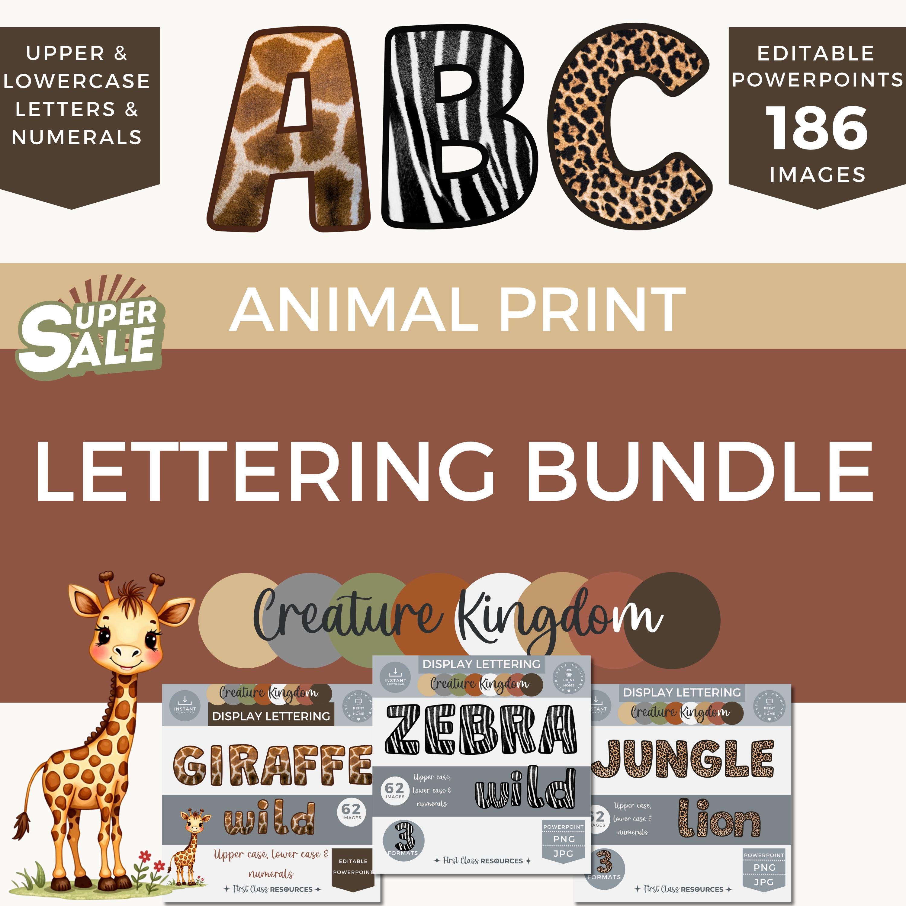 Anmimal Lettering Animal Lettering Sets