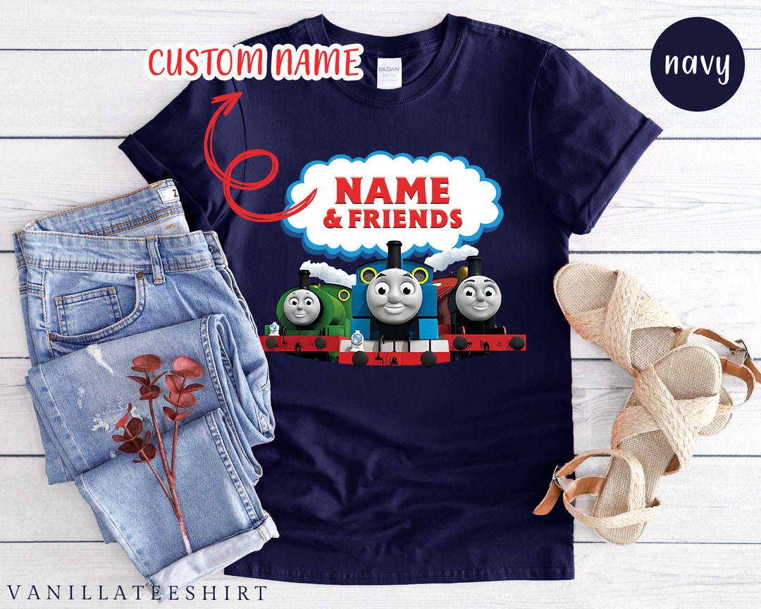 Thomas & Friends Maglietta Per Bambini, Cotone Organico, Arancione Con Stampa Di Thomas, Abbigliamento Ufficiale