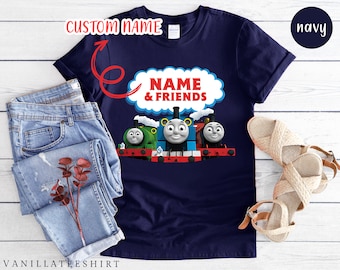 Custom Thomas and Friends Tshirt, Thomas The Train Birthday Shirt, Birthday Boy and Girl Thomas The Train Shirt, Thomas Gift Shirts for Kids