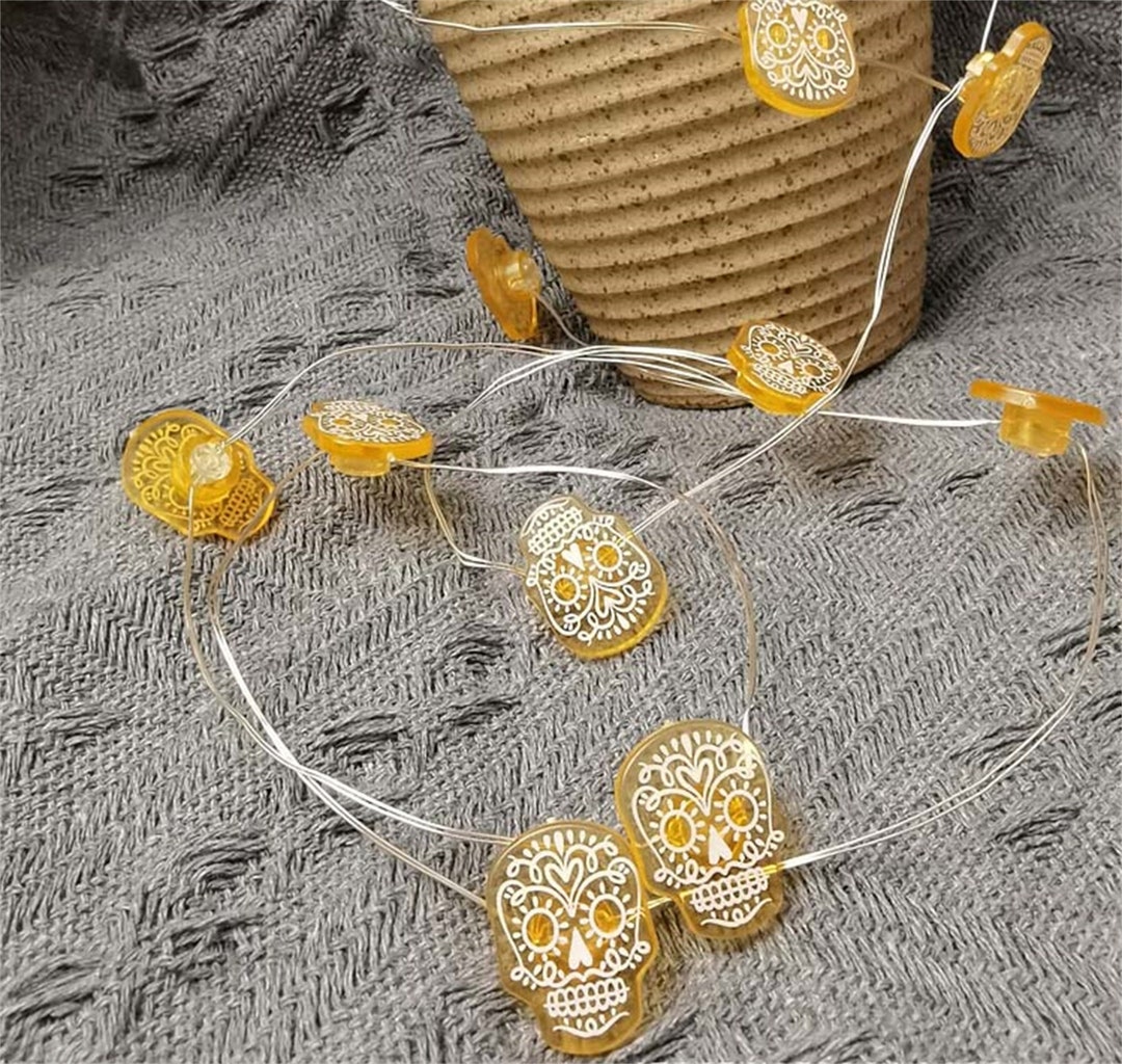 Skull String Lights Halloween Gothic String Fairy Lights Etsy