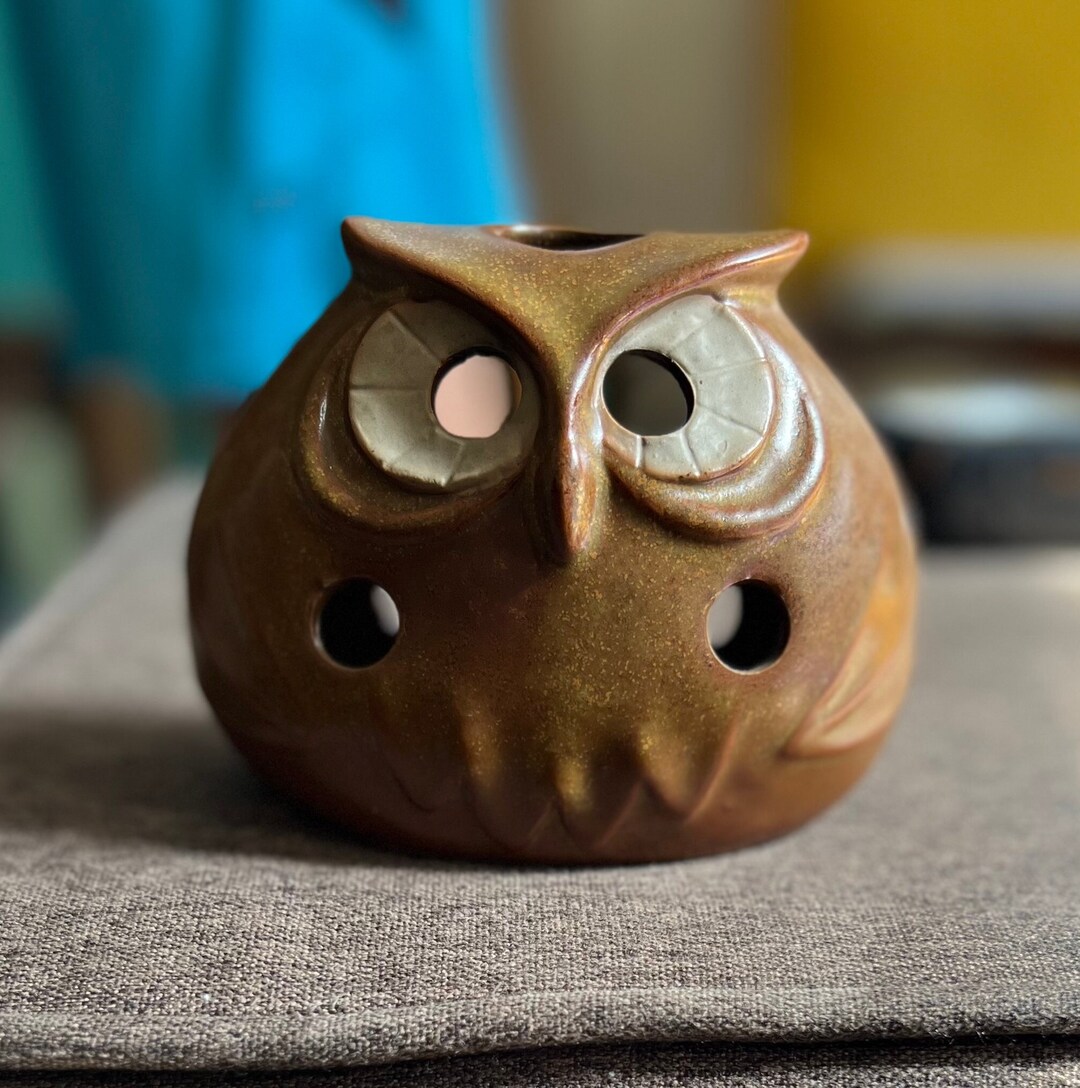 Vintage Owl Incense Burner/tea Light Holder Japan 1970s Etsy