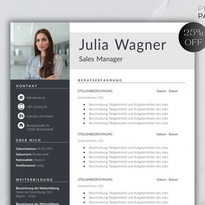 Application template: HR optimized CV template, German, Word, including cover letter and cover sheet template!
