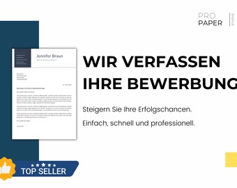 Redactamos su solicitud - carta de presentación profesional; Carta de motivación; Solicitud; escritura fantasma; Portada; 2024; ProPaperStudio