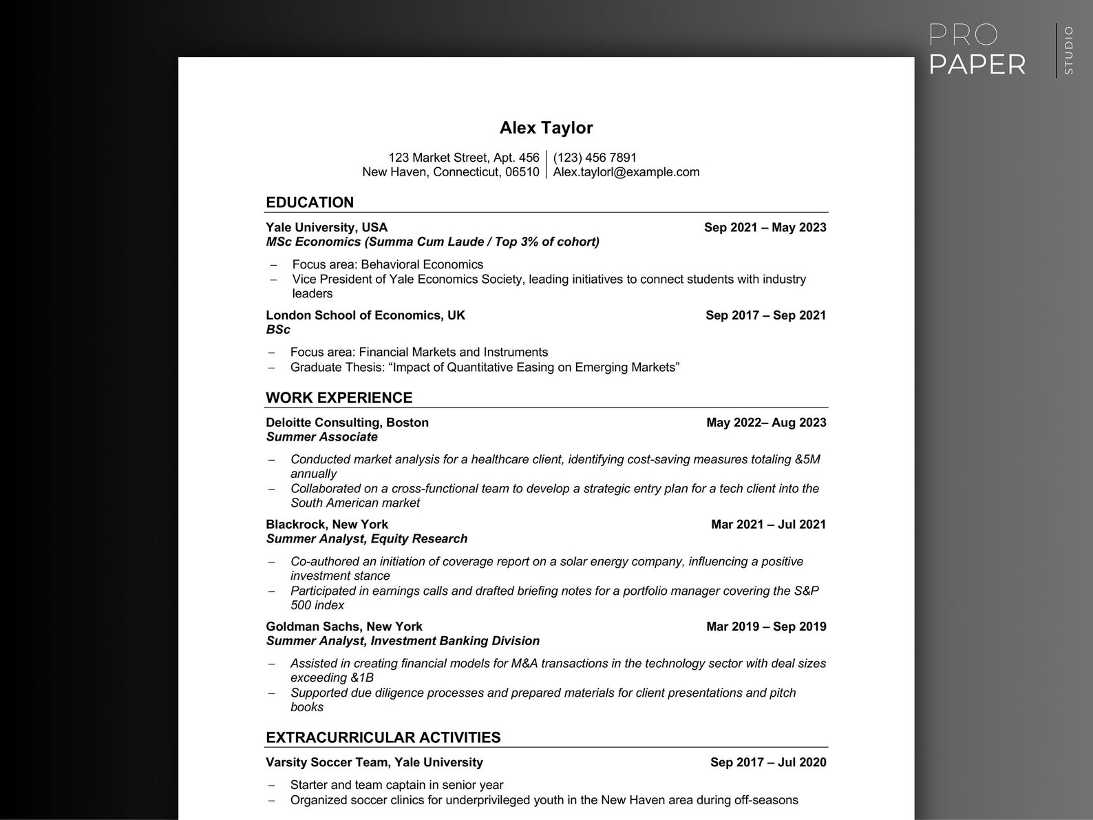 Professional Resume Template for Consulting Editable Modern CV Professional Resume Template for Consulting Editable Modern CV