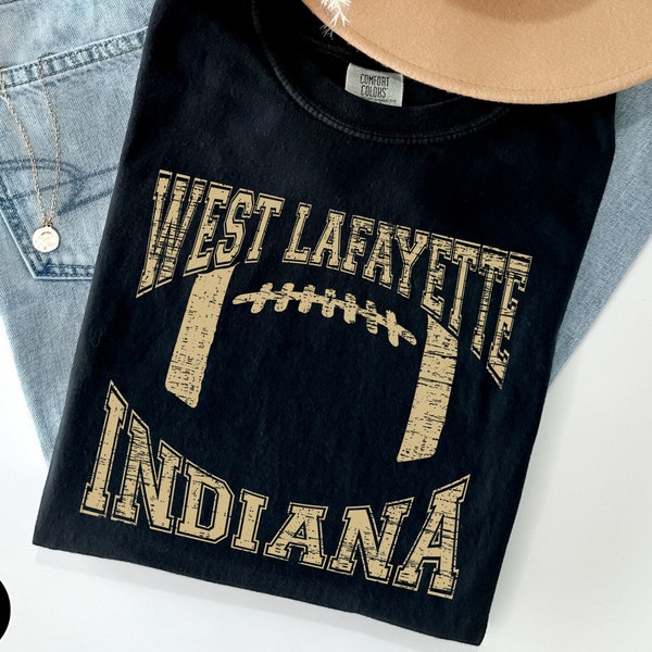 Vintage Style West LaFayette Football Tshirt, West LaFayette Graphic Football Tee, Great Gift for College Student GameDay