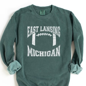 East Lansing Football Comfort Colors Crewneck Sweatshirt