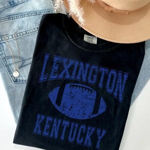 Lexington Kentucky Wildcats Football Shirt for Women, Black Vintage Kentucky Football Shirt, Comfort Colors College Football Shirt