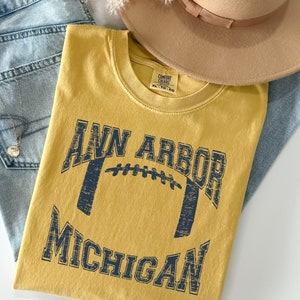 Ann Arbor Michigan Football Shirt - Comfort Colors Unisex Tee