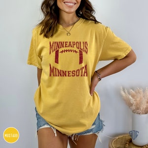 Minneapolis Football Shirt, Oversized GameDay Apparel, Vintage Style Graphic Tee Gift