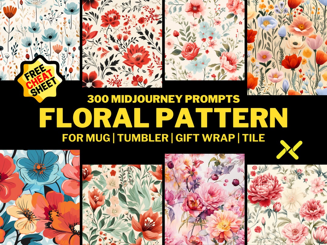 Midjourney Prompts Floral Pattern Design Create Awesome - Etsy Canada