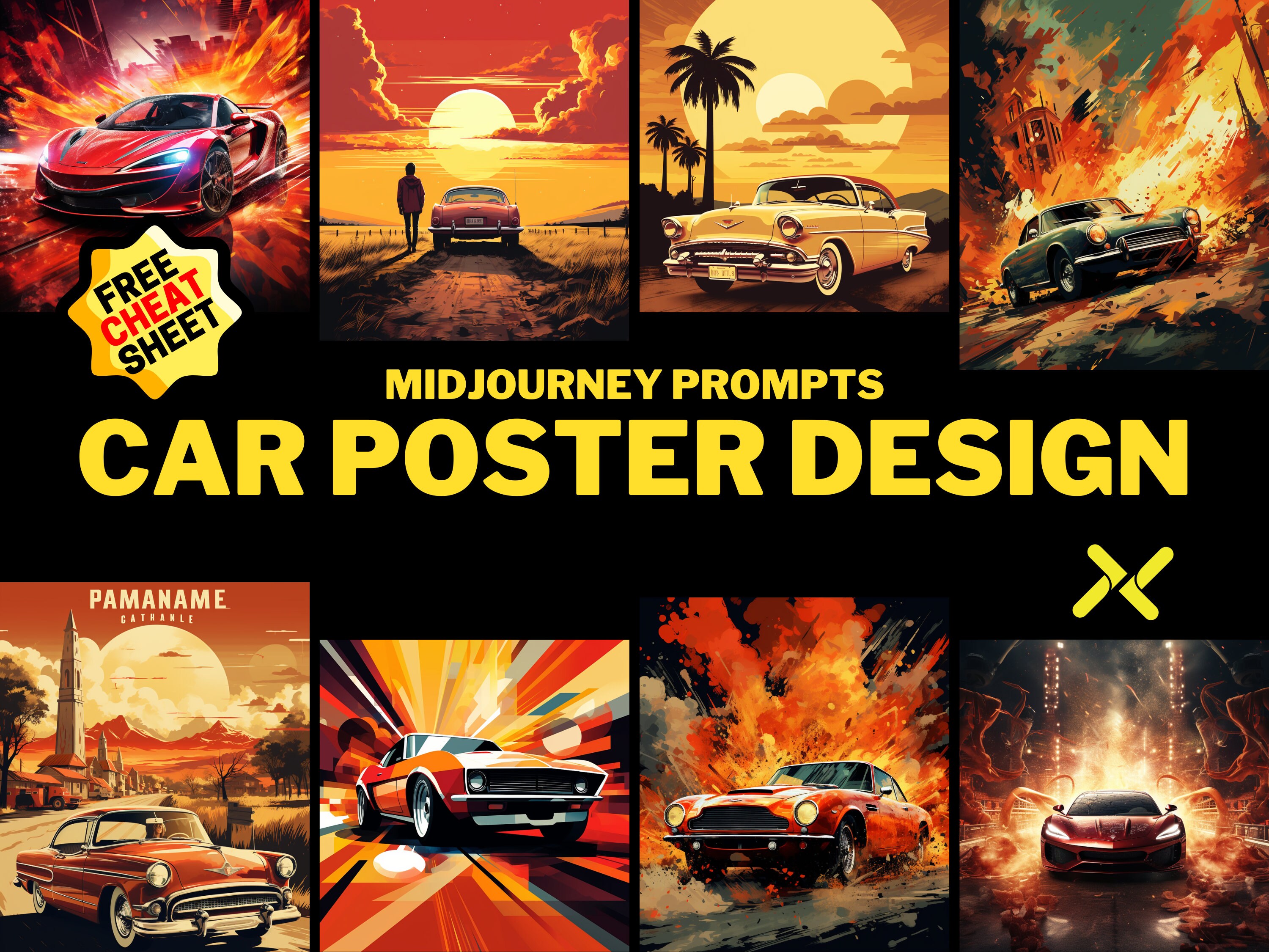 Midjourney Prompts for Car Poster Design Create Your Dream Cars Poster ...