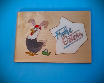 Wooden Easter card