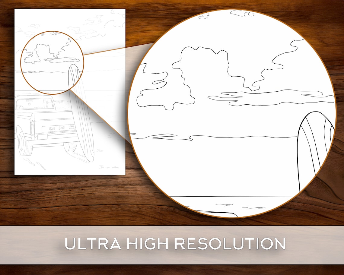 Summer Vibes Coloring Page, Hand Drawn, Summer Holiday Coloring Page