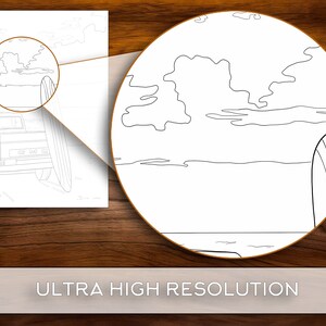 Summer Vibes Coloring Page, Hand Drawn, Summer Holiday Coloring Page