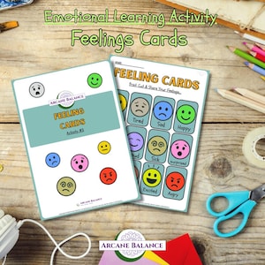 Feelings Cards for Kids – Emotional Learning Printable | Social-Emotional Activity | Calm Corner | Homeschool & Classroom Tool