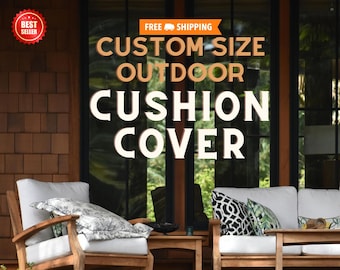 21 Colors Bohemian Farmhouse Garden Cushion, Farmhouse Cushion, Custom Size Bench Cushion Cover, Outdoor Garden Cushion Covers, Home Decor