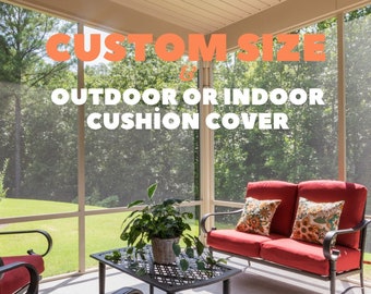 Waterproof Cushion Cover, Outdoor Patio Cushion, Garden Patio Cushion Covers, Custom Size Bench Cushion Cover, Outdoor Seat Covers, 21 color