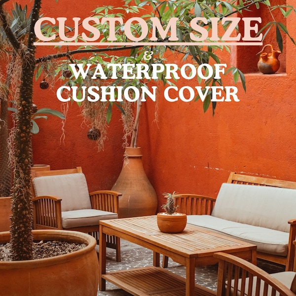 Waterproof Cushion Cover Outdoor Patio Cushion, Garden Patio Cushion Covers, Custom Size Bench Cushion Cover, Outdoor Seat Covers, 21 Color
