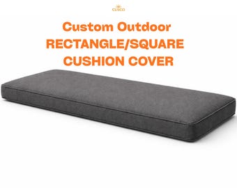 Custom Design Outdoor Rectangular Square Cushion Cover, Waterproof, Patio Cushion Cover, Sun-Resistant Cushion Cover