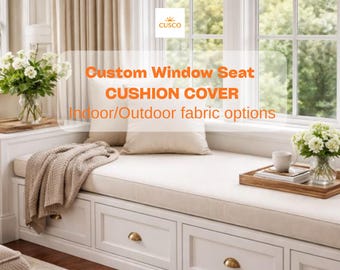 Bohemian Custom Window Sill, Cushion Cover, Indoor and Outdoor Fabric Cushion Cover, Reading Corner Cushion Cover