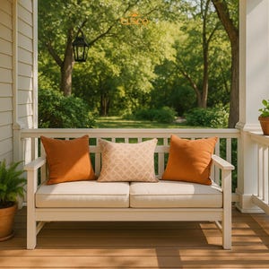 Custom Size Cushion Cover (Waterproof, UV Resistant), Outdoor Patio Cushion Cover, Any Size Outdoor Bench Seat Cushion, 27 Color