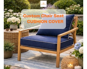 Bohemian Cushion Cover Custom Size, Fade Resistant Bench Patio Cushion Replacement, 22 Color Options