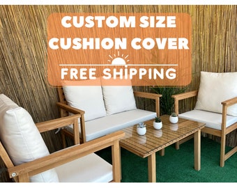 Custom Outdoor Patio Cushion, Custom Patio Cushion Cover, Waterproof Custom Cushion Cover, Custom Bench Pillow, Patio Cushions Replacement