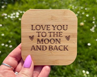 Bamboo Wood Wireless Chargers, "Worlds Best" Edition