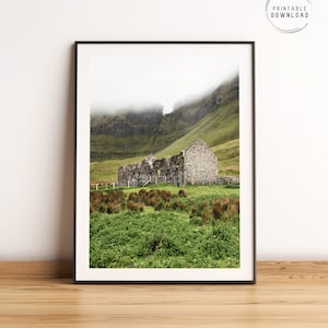 Ireland wall art, Gleniff Horseshoe, Irish landscape printable photo, County Sligo, Ireland mountain wall decor, Europe travel poster