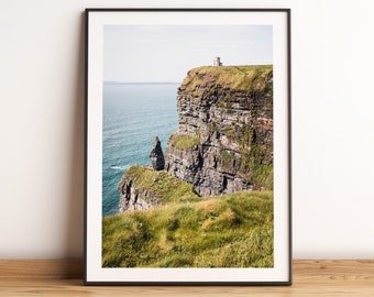 Cliffs of Moher poster, Landscape printable photo, Ireland wall art, Irish coastline, Irish cliffs, Ireland wall decor, Travel gift