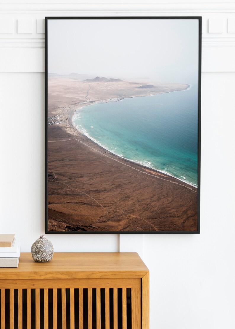 Playa De Famara Poster, Lanzarote Printable Wall Art, Canary Islands ...