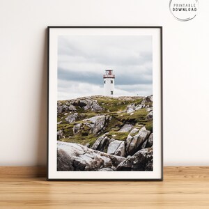Faro de Galley Head, arte de la pared de Irlanda, condado de Cork, foto imprimible de la costa irlandesa, decoración de la pared de Irlanda, cartel de viaje imprimible