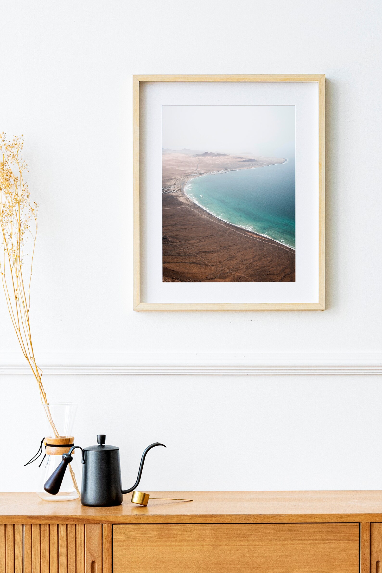 Playa De Famara Poster, Lanzarote Printable Wall Art, Canary Islands ...
