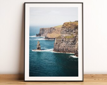 Cliffs of Moher printable photo, Landscape poster, Ireland wall art, Irish coastline, Irish cliffs, Ireland wall decor, Travel gift