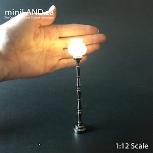 Lámpara de pie Lámpara de pie súper brillante con interruptor de encendido/apagado para miniaturas de casas de muñecas a escala 1:12 FA053003