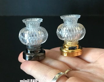 Fancy Shade Ceiling Lamp LED Super bright with On/off switch 1:12 dollhouse miniature 1"w x 1.25"H FA054002